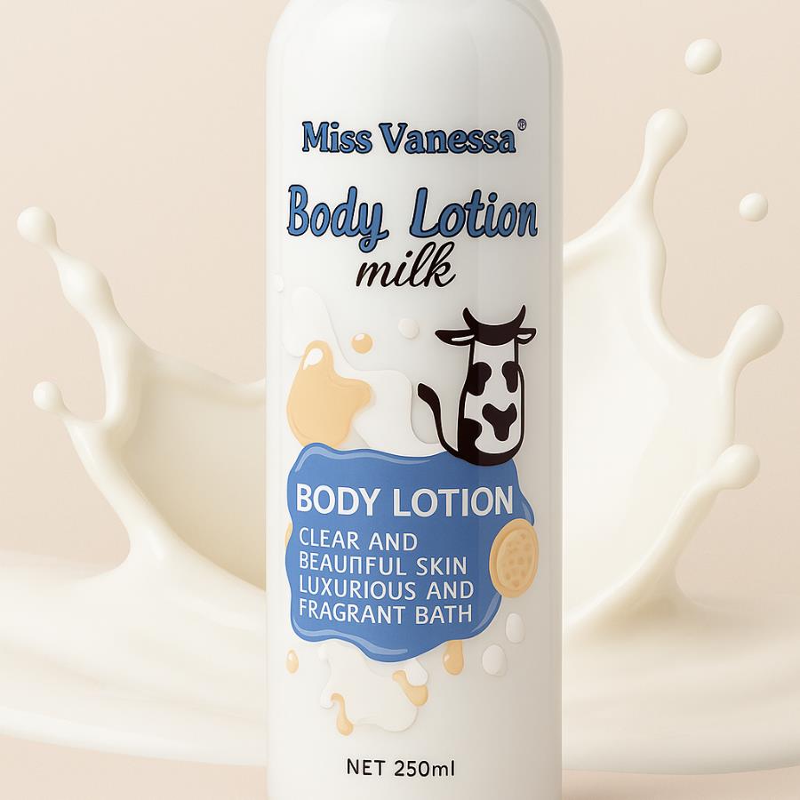 Body Lotion Milk Miss Vanessa – Hidratación y Suavidad con Extracto de Leche (250 ml)