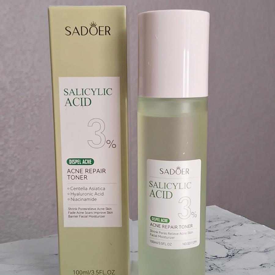SADOER Salicylic Acid 3% Acne Repair Toner – Tónico Reparador Antiacné