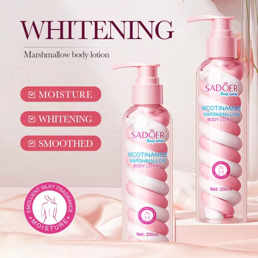 🍬 SADOER Body Lotion Marshmallow & Niacinamida – Hidratación Dulce y Suave