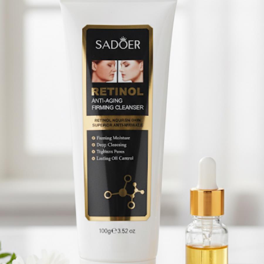 SADOER Retinol Anti-Aging Firming Cleanser – Limpiador Facial con Retinol 100g