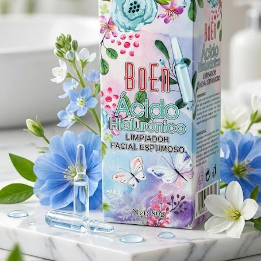 Boen Ácido Hialurónico Limpiador Facial Espumoso (80 g)