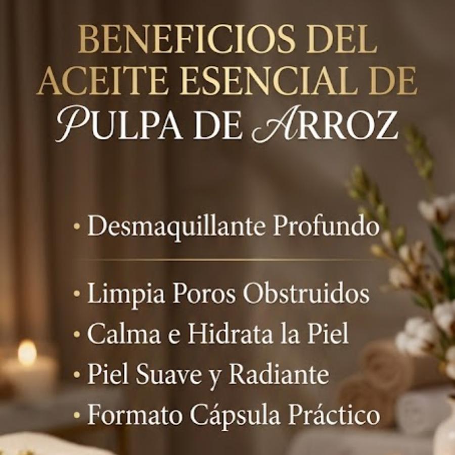 BIOAQUA Rice Raw Pulp Makeup Removal – Cápsulas Desmaquillantes con Aceite Esencial (35 piezas)