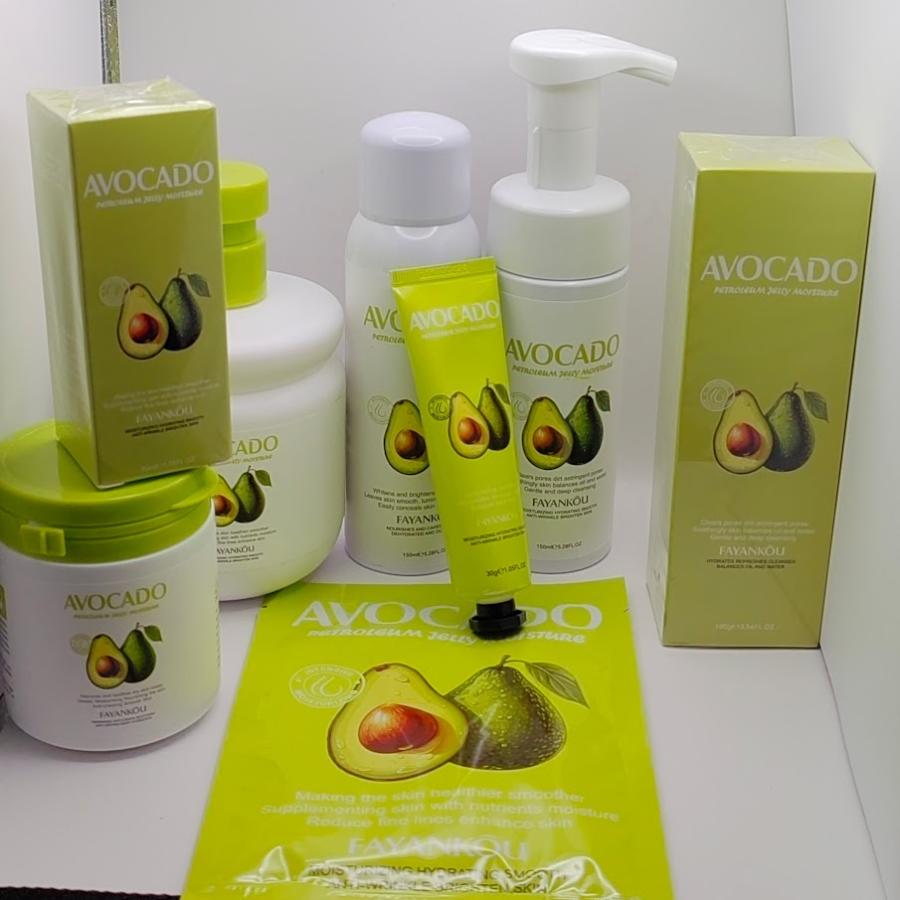 Set Facial Avocado Intensive Moisture – FAYANKOU (Línea Completa Hidratación Profunda)