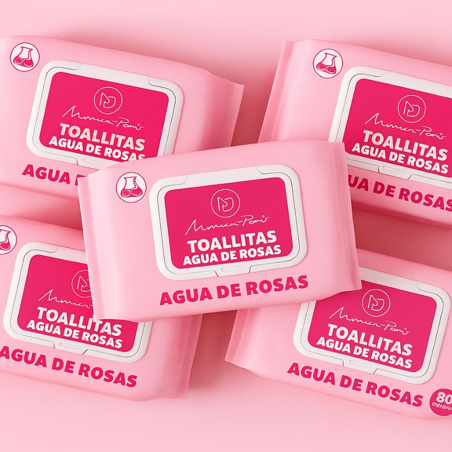 Toallitas Mónica París Agua de Rosas (Versión sin rostro) – 80 unidades