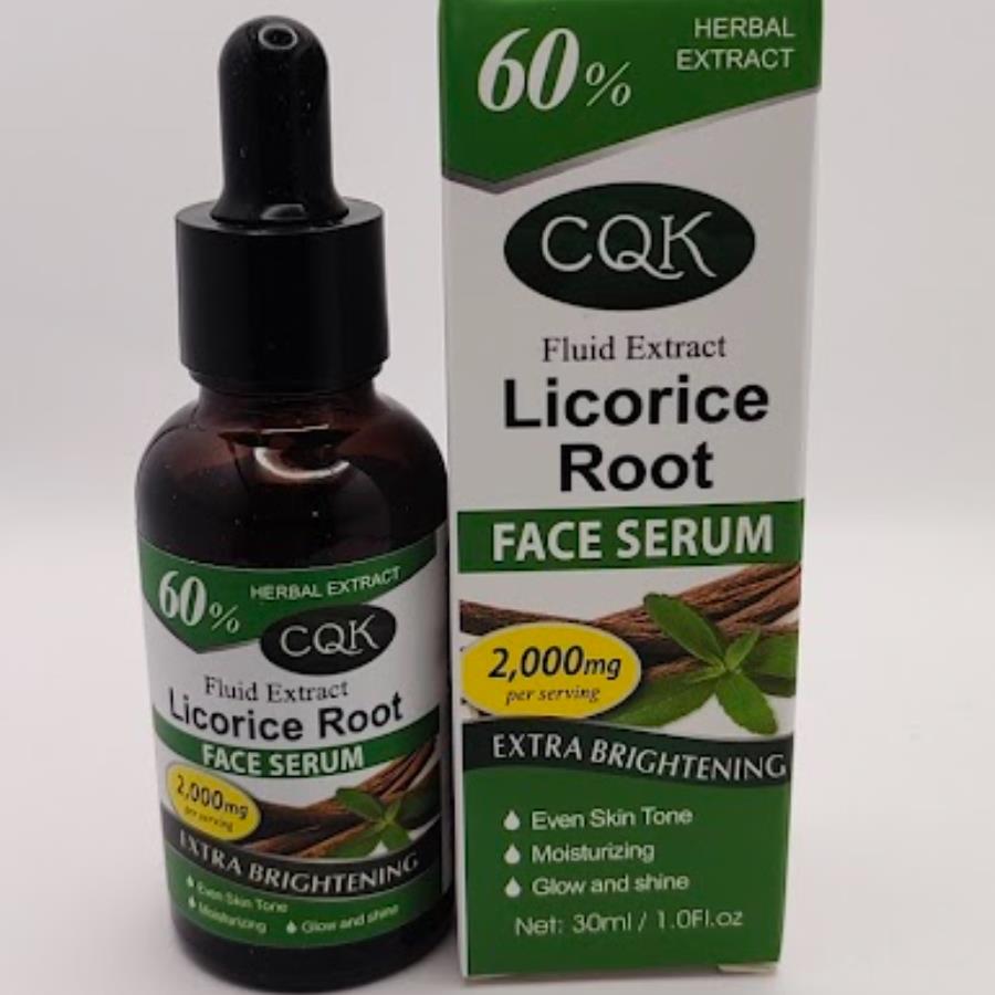 CQK Sérum Facial de Raíz de Regaliz (Licorice Root) 30ml – 60% Extracto Herbal, 2000 mg