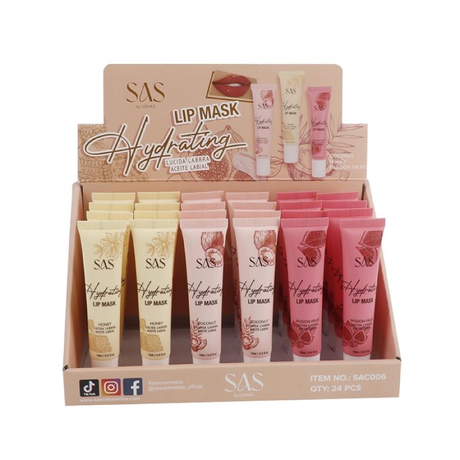 ✨ SAS Hydrating Lip Mask – Miel, Coco y Maracuyá (18 ml c/u)