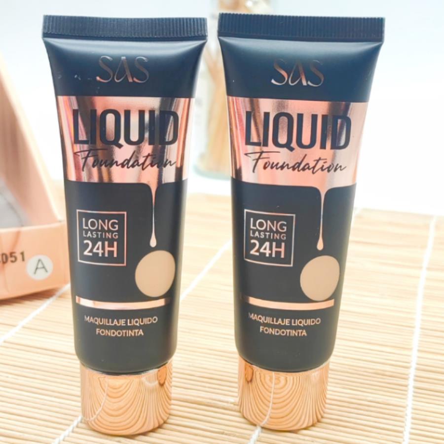Base de Maquillaje Líquida 24H SAS – Cobertura Perfecta y Duradera