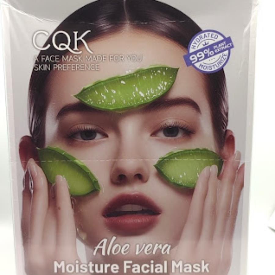 Mascarilla Facial Hidratante de Aloe Vera – CQK 1 pza
