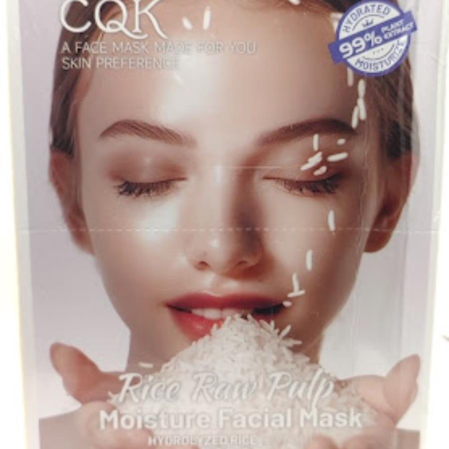 Mascarilla Facial Hidratante de Arroz – CQK 1 pza