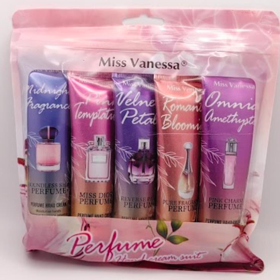 Set de Cremas Corporales con Perfume Miss Vanessa – 5 Fragancias