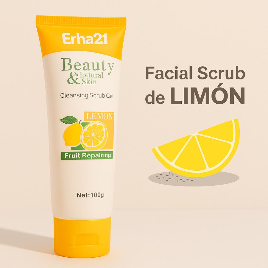 Erha21 Beauty Natural & Skin – Facial Scrub de Limón 🍋 (100g)