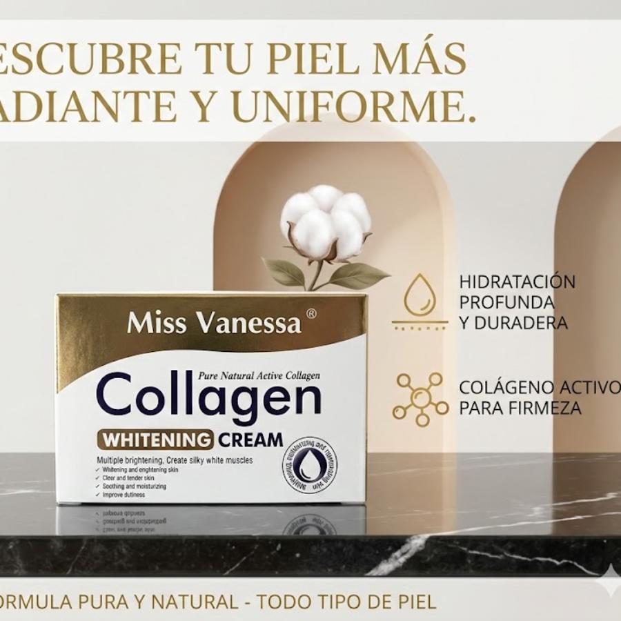 Crema Iluminadora con Colágeno Miss Vanessa – Hidratación y Tono