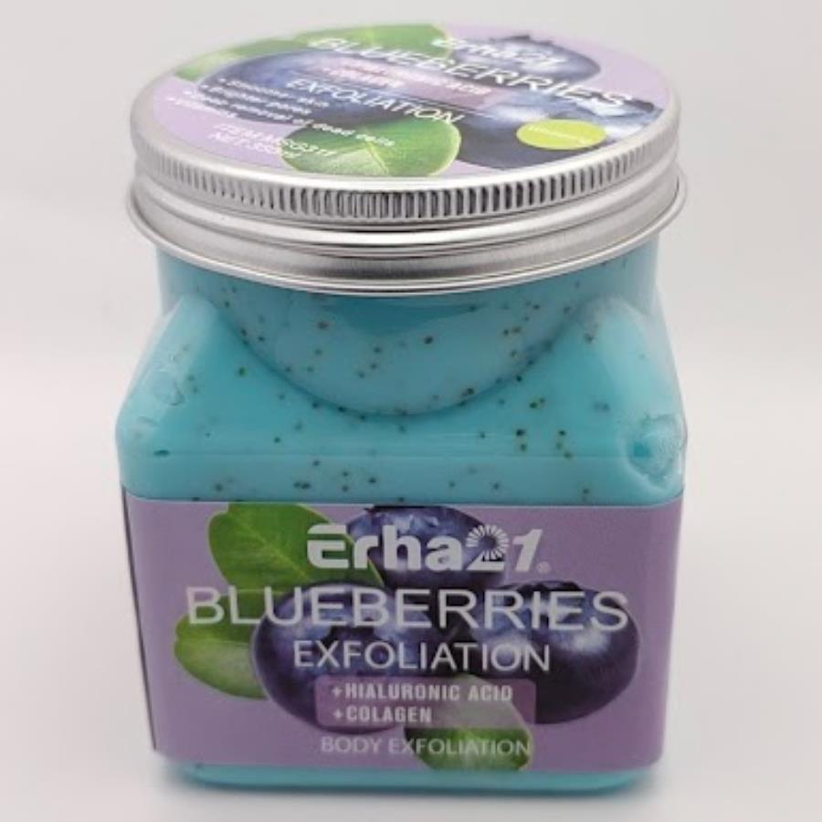Exfoliante Corporal Blueberries ERHA21 con Ácido Hialurónico y Colágeno