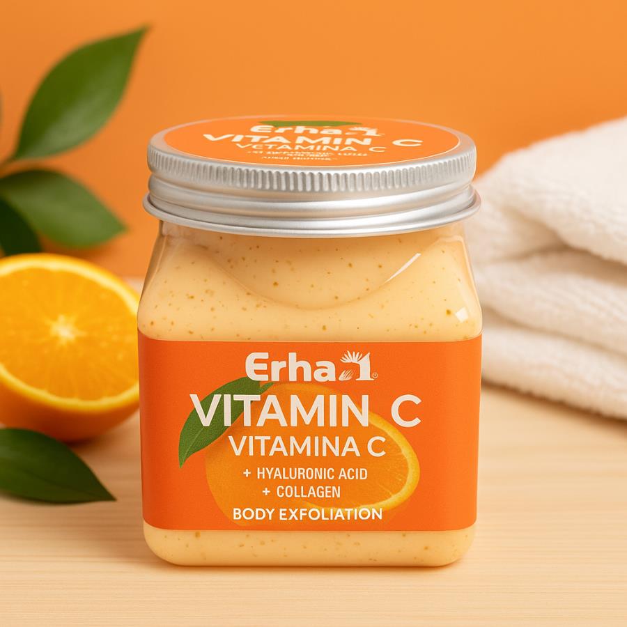 Exfoliante Corporal Vitamina C ERHA21 con Ácido Hialurónico y Colágeno