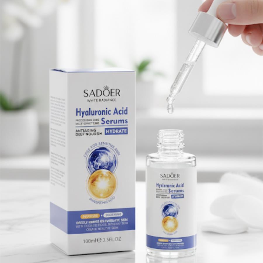 💧 Sadoer Hyaluronic Acid Serum 100ml – Hidratación Profunda y Antiedad