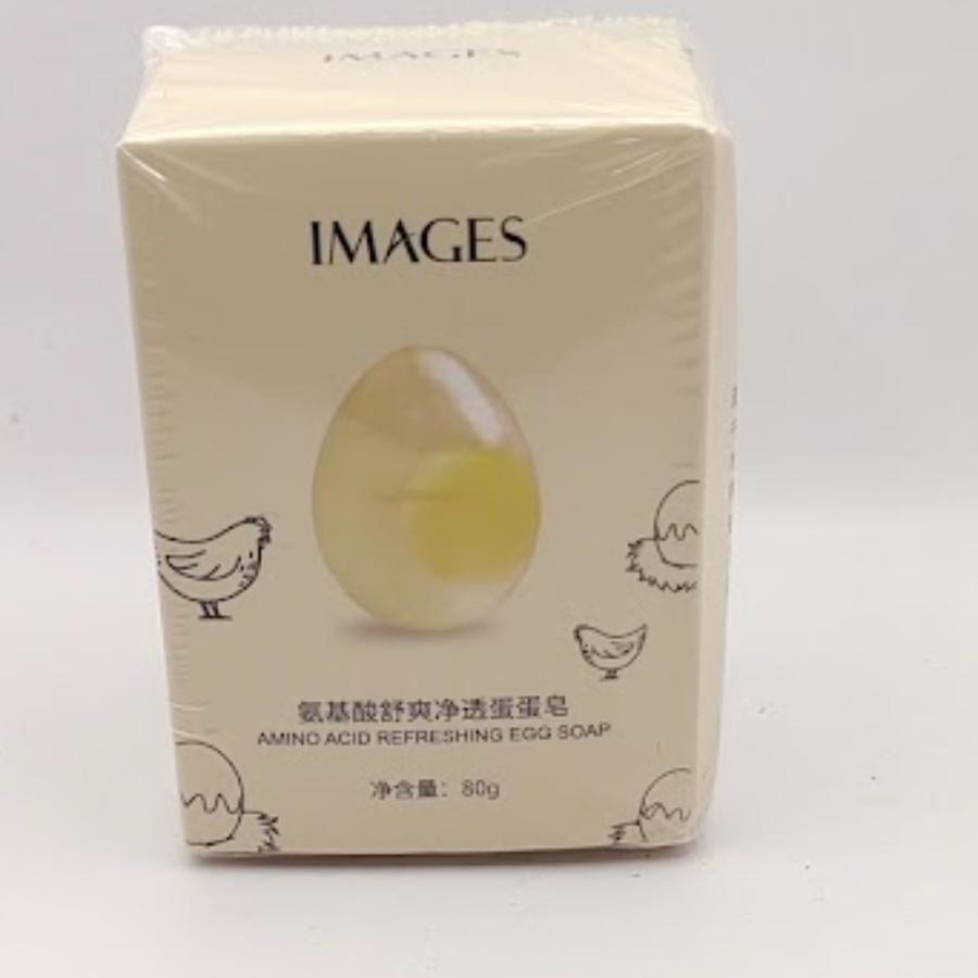IMAGES Amino Acid Refreshing Egg Soap – Jabón Facial Suave con Aminoácidos (80 g)