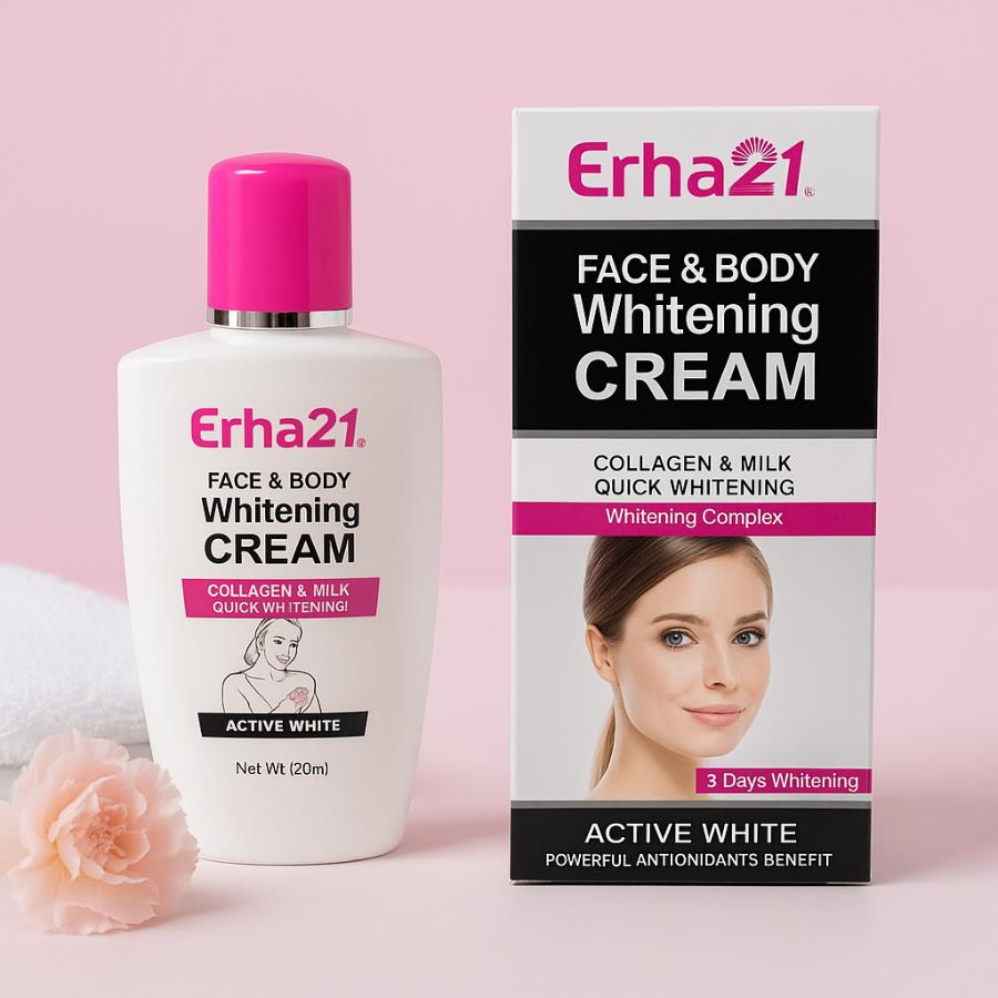 Crema Aclarante Facial y Corporal ERHA21 con Colágeno y Leche