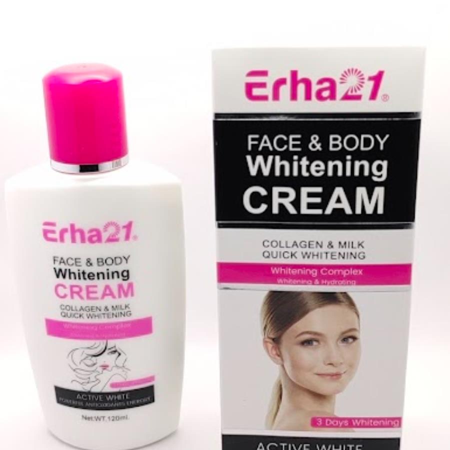 Crema Aclarante Facial y Corporal ERHA21 con Colágeno y Leche