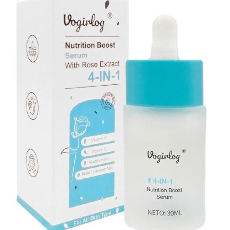 Voginlog Sérum Facial Nutritivo 4 en 1 con Extracto de Rosa 🌹✨ — Hidratación, Luminosidad y Protección Antiedad