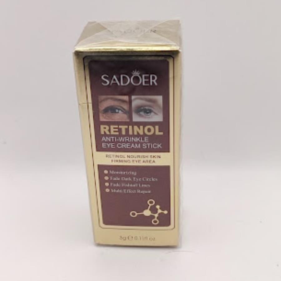 Sadoer Retinol Anti-Wrinkle Eye Cream Stick – Contorno de Ojos con Retinol (3 g)