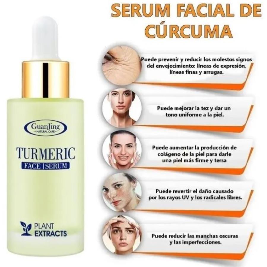 Guarjing Serum Facial de Cúrcuma 30ml 🌿🧡 — Antiinflamatorio, Reparador y Antioxidante