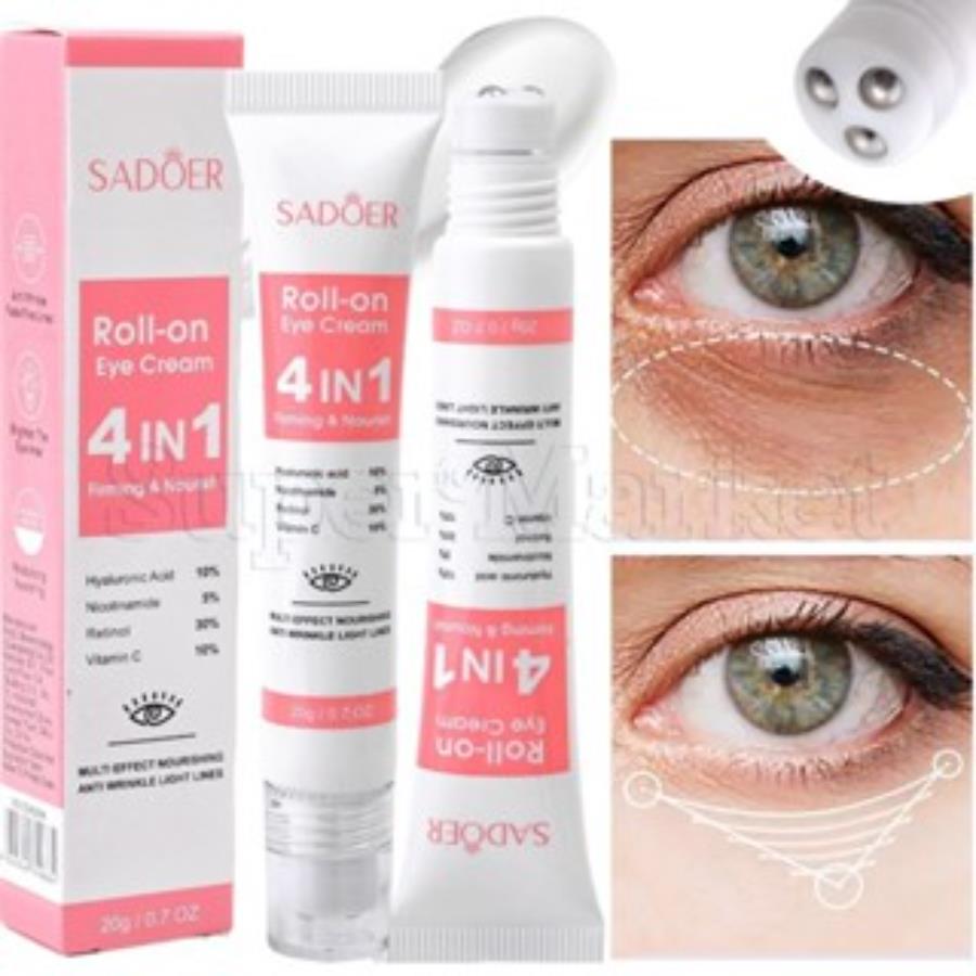 Sadoer Roll-On Eye Cream 4 en 1 – Reafirma, Nutre y Revitaliza tu Mirada 👁️✨